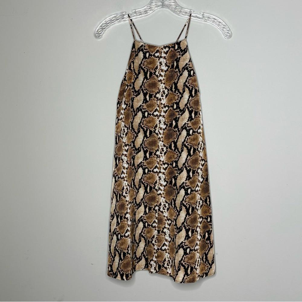 Marcelle Margaux Stylish Snake Print Mini Dress Small